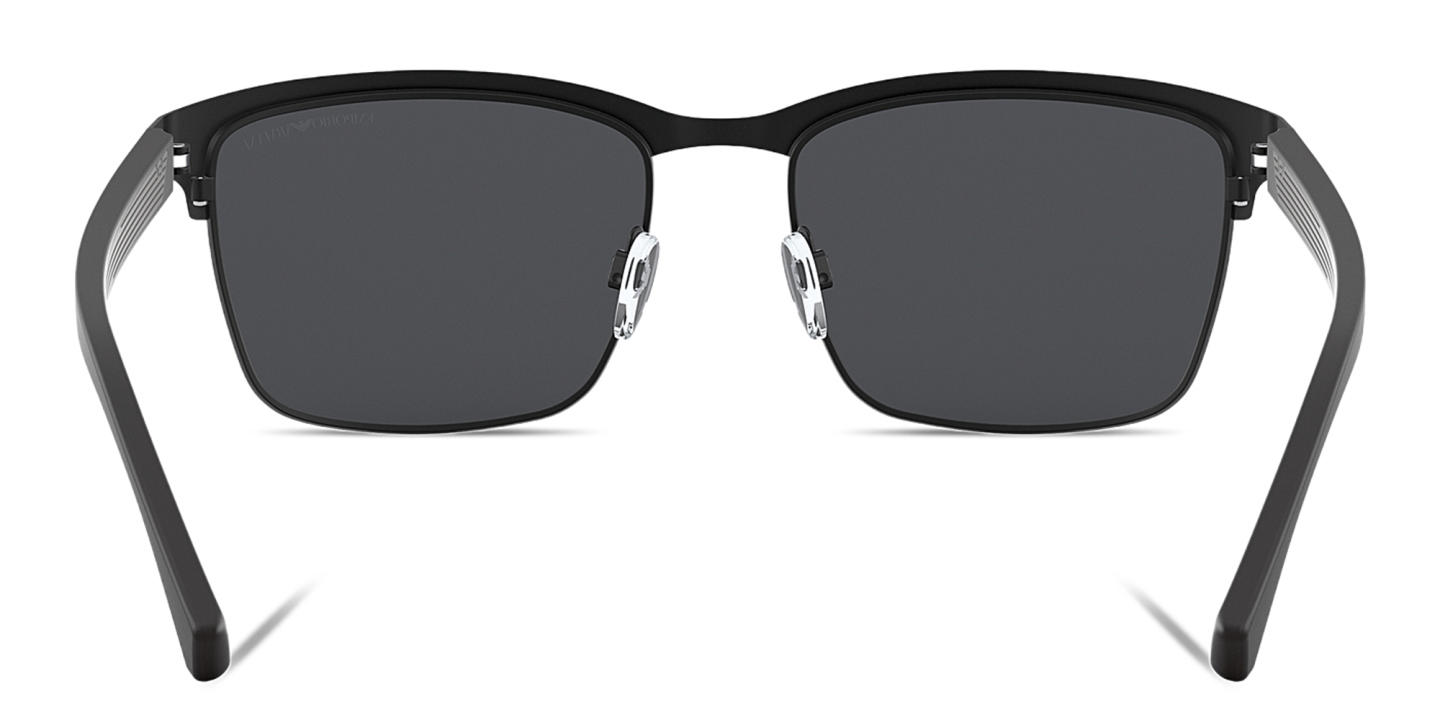 Shop Emporio Armani Pillow Sunglasses in Matte Black online.