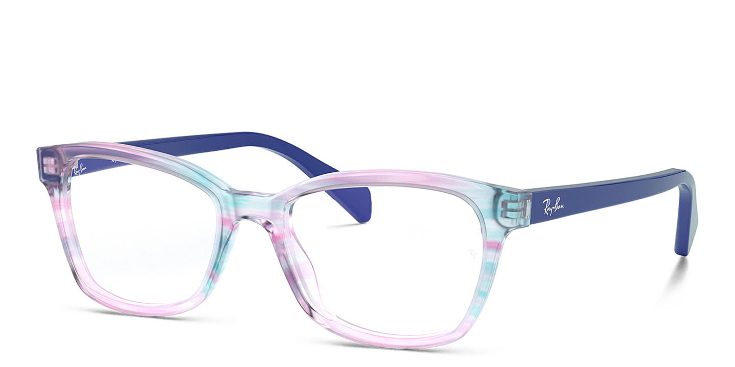 Shop Ray-Ban Junior Kids Square Eyeglasses in Violet Striped Multicolor online.