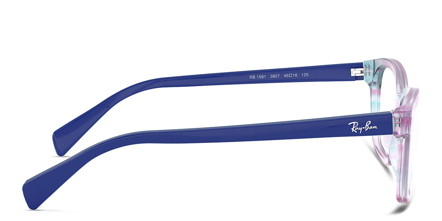 Shop Ray-Ban Junior Kids Square Eyeglasses in Violet Striped Multicolor online.