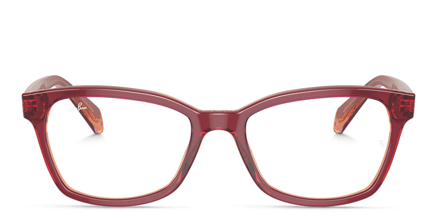 Shop Ray-Ban Junior Kids Square Eyeglasses in Red online.