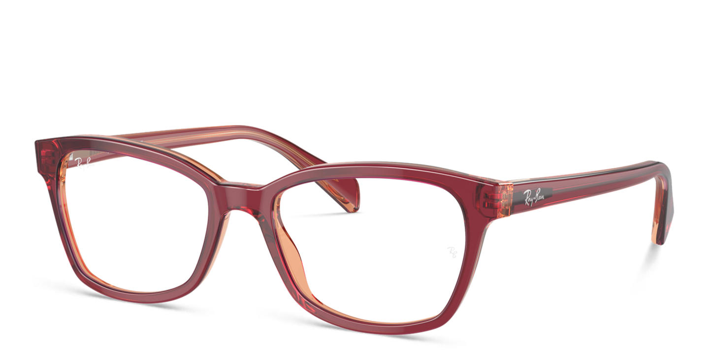 Shop Ray-Ban Junior Kids Square Eyeglasses in Red online.