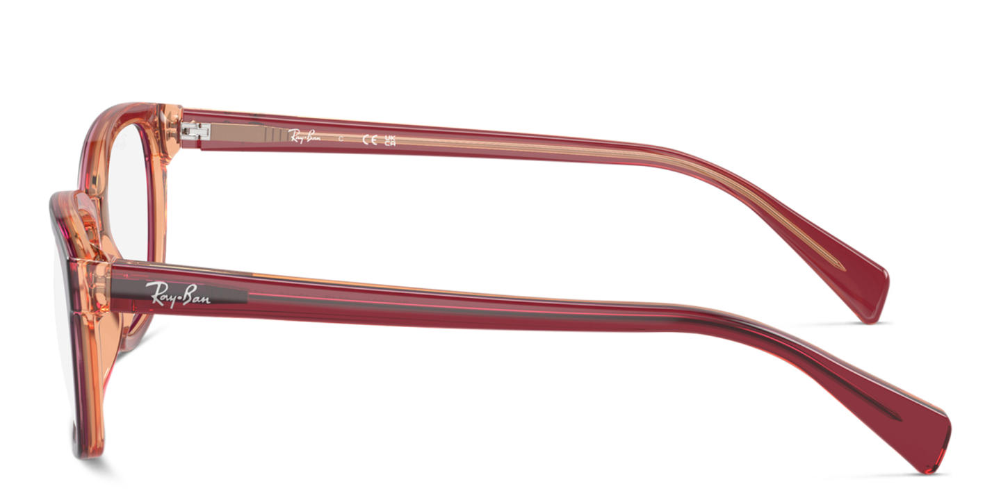 Shop Ray-Ban Junior Kids Square Eyeglasses in Red online.