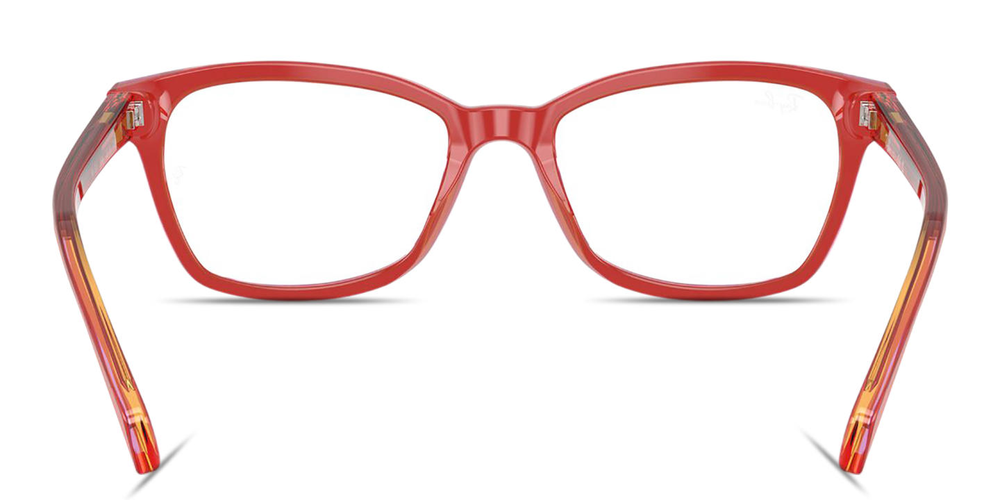 Shop Ray-Ban Junior Optics Kids Square Eyeglasses in Transparent Red Yellow online.