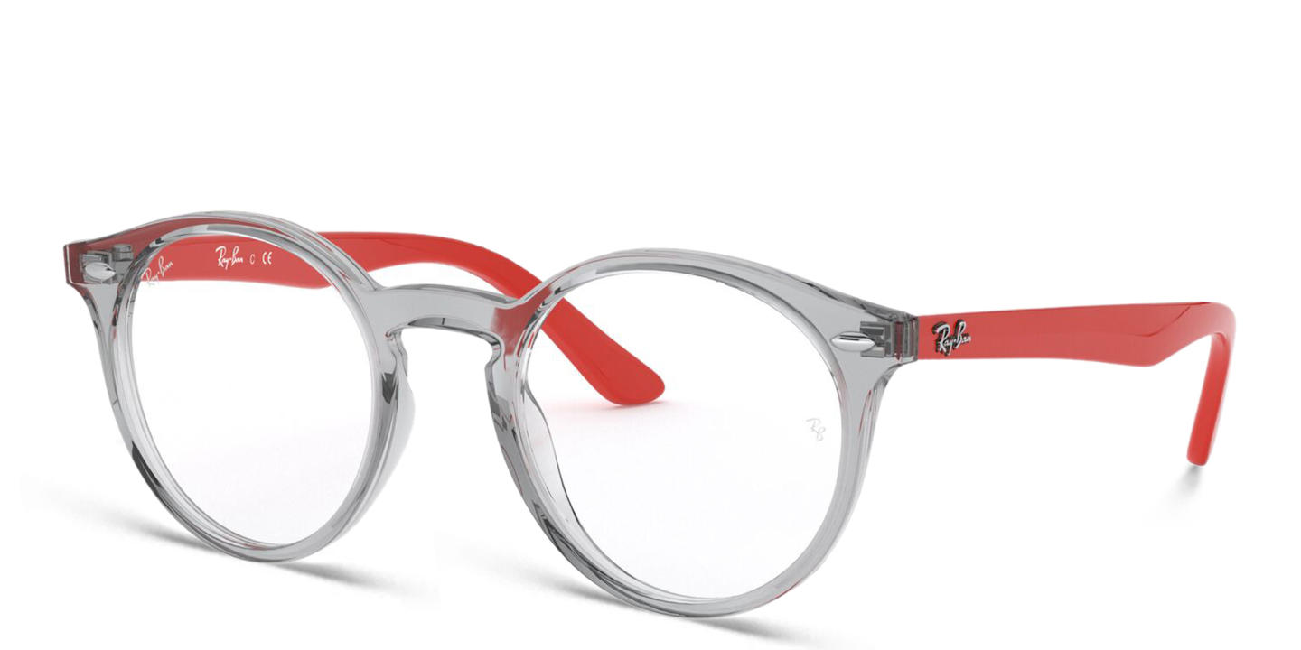 Ray-Ban Junior Kids Panthos Eyeglasses in Transparent Grey – Product Photo 1