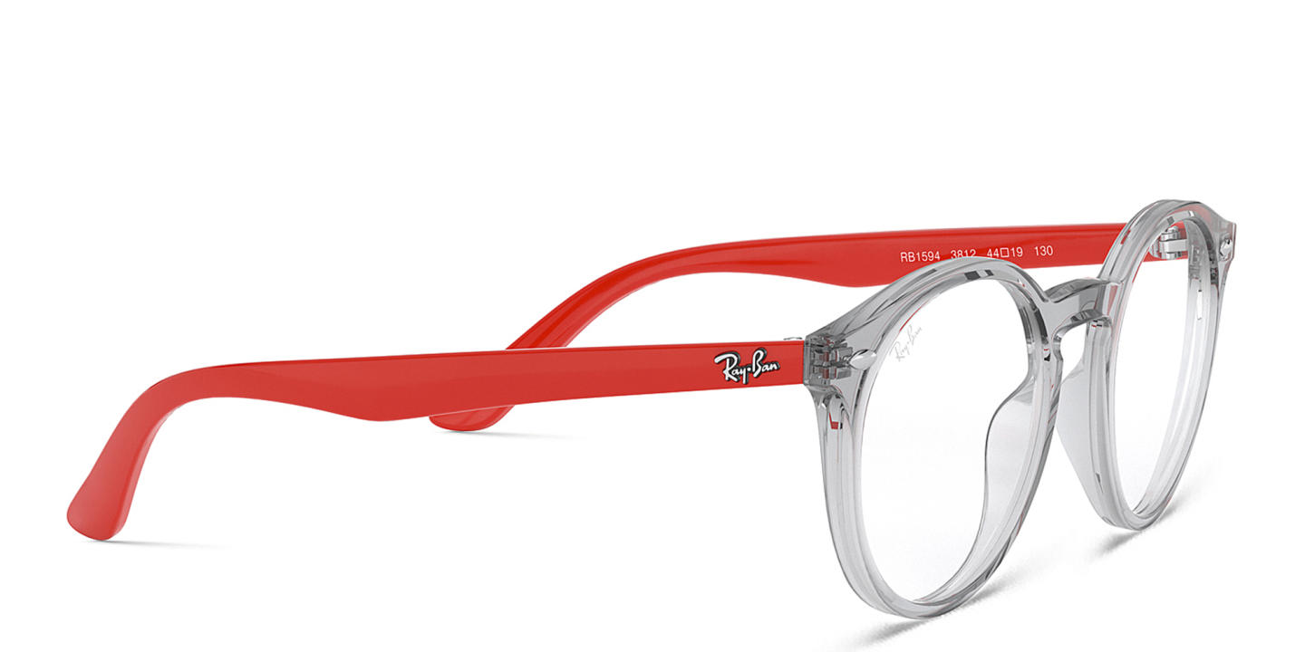 Ray-Ban Junior Kids Panthos Eyeglasses in Transparent Grey – Product Photo 3