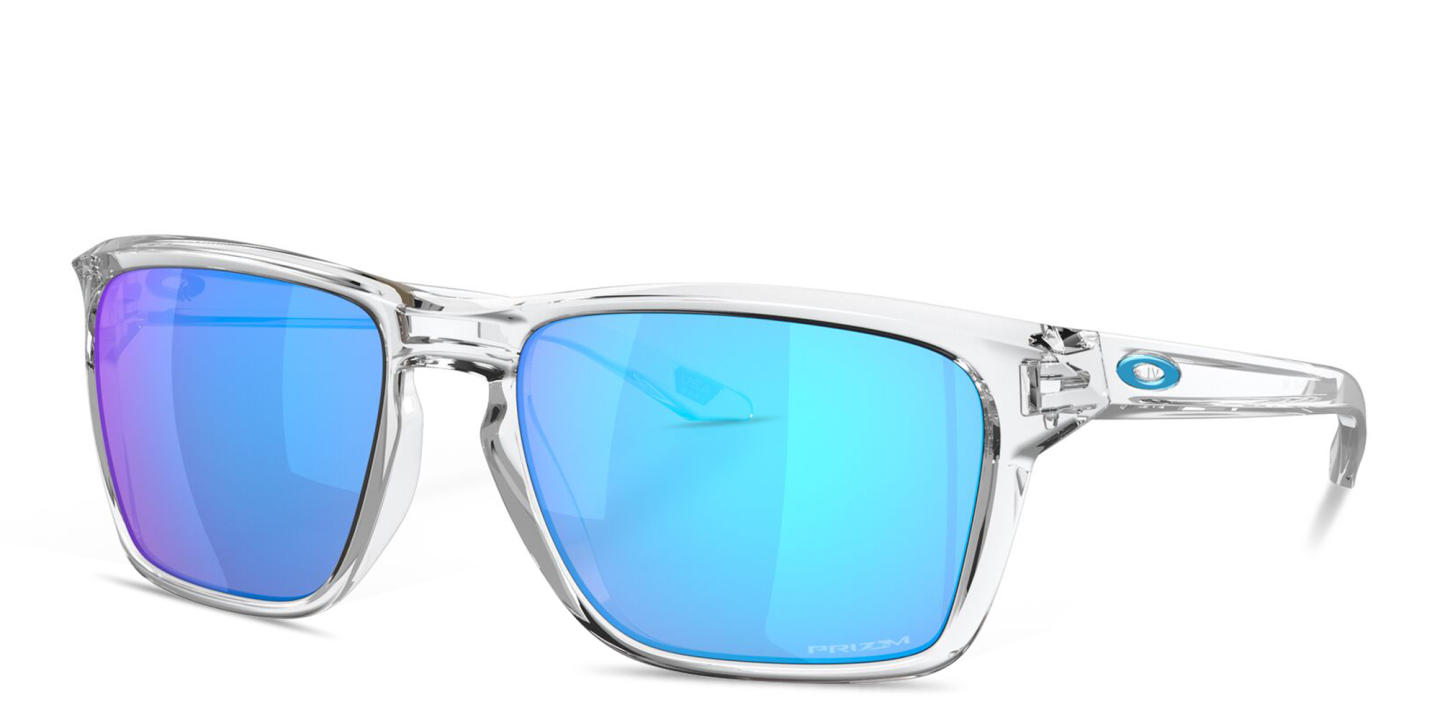 Shop Oakley Sylas Rectangle Sunglasses in Clear online.