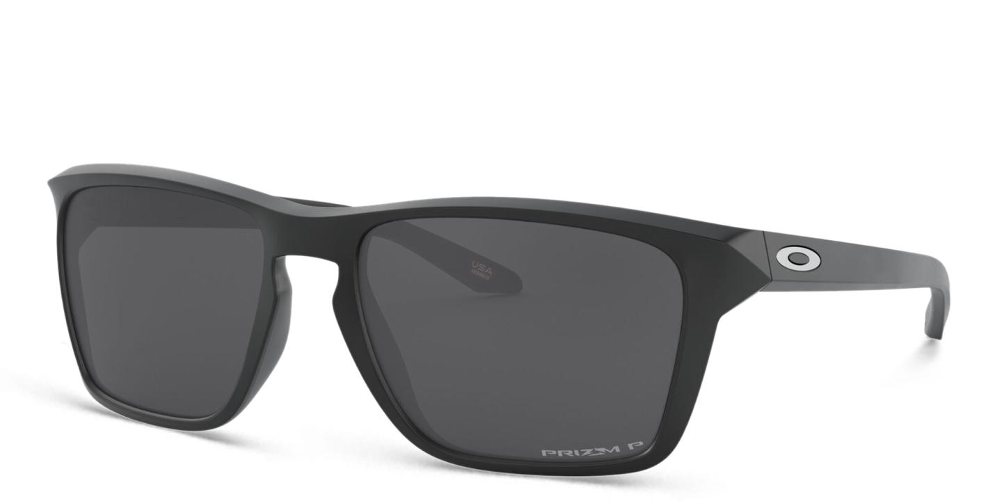 Shop Oakley Sylas Rectangle Sunglasses in Matte Black online.