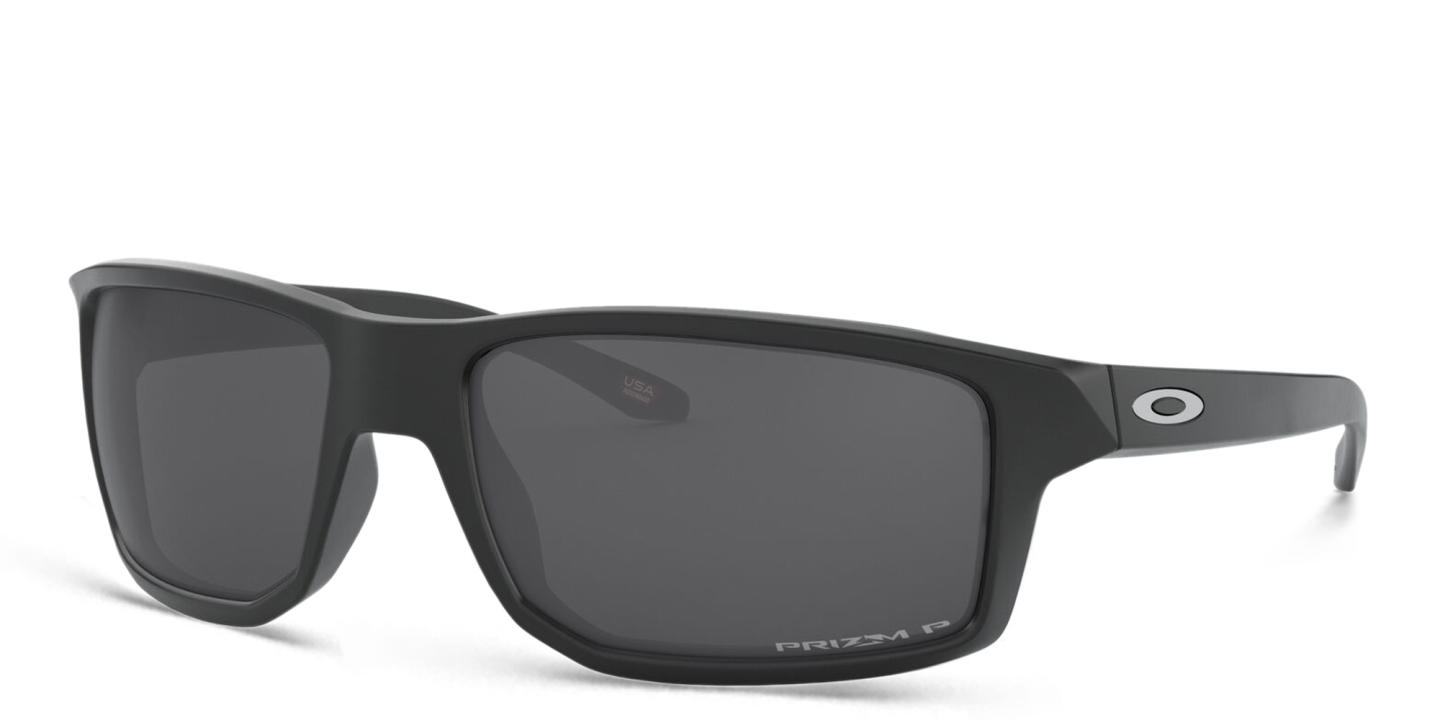 Shop Oakley Gibston Rectangle Sunglasses in Matte Black online.