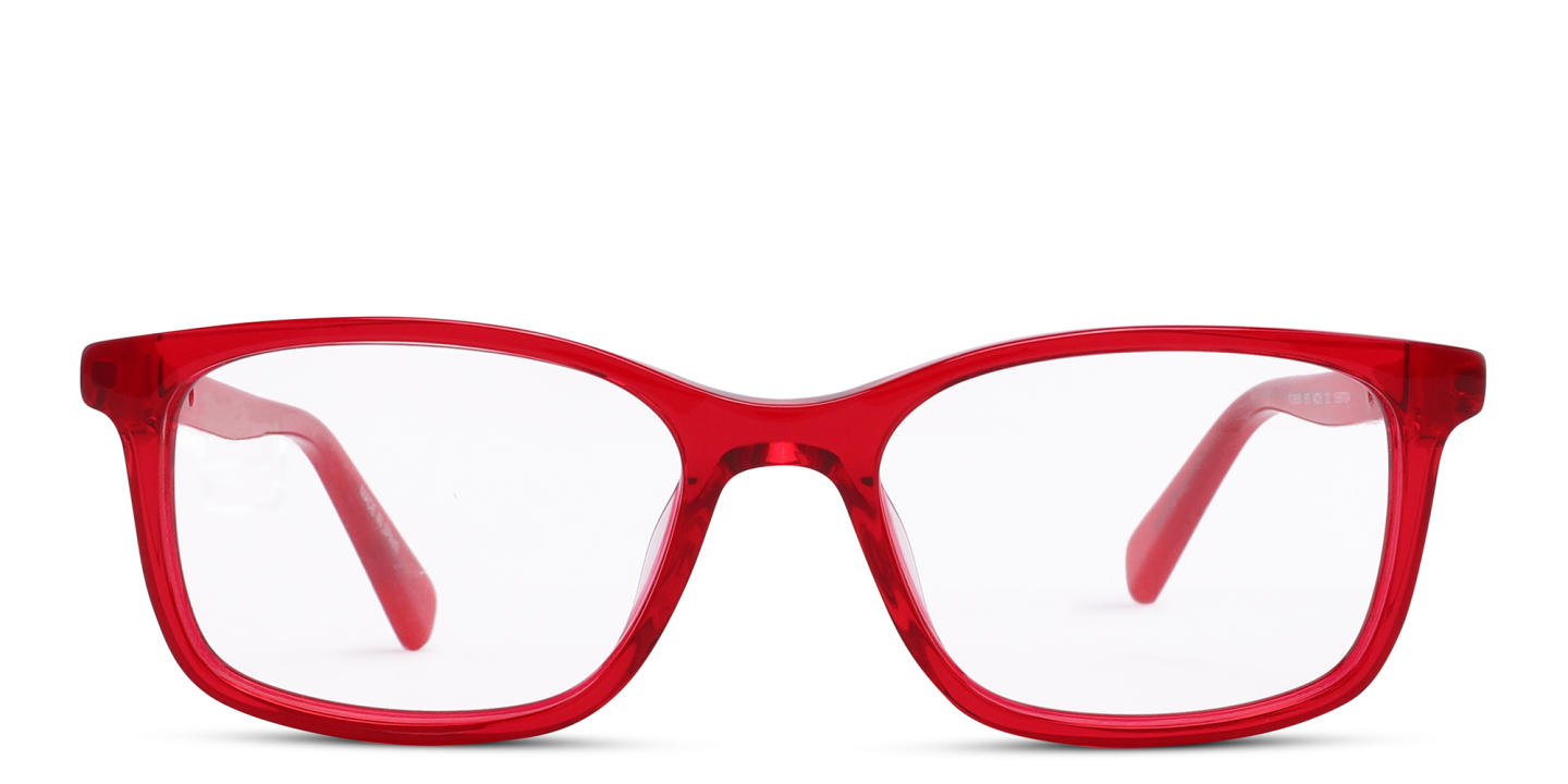 Tempo Rectangle Eyeglasses in Red – Product Photo 0