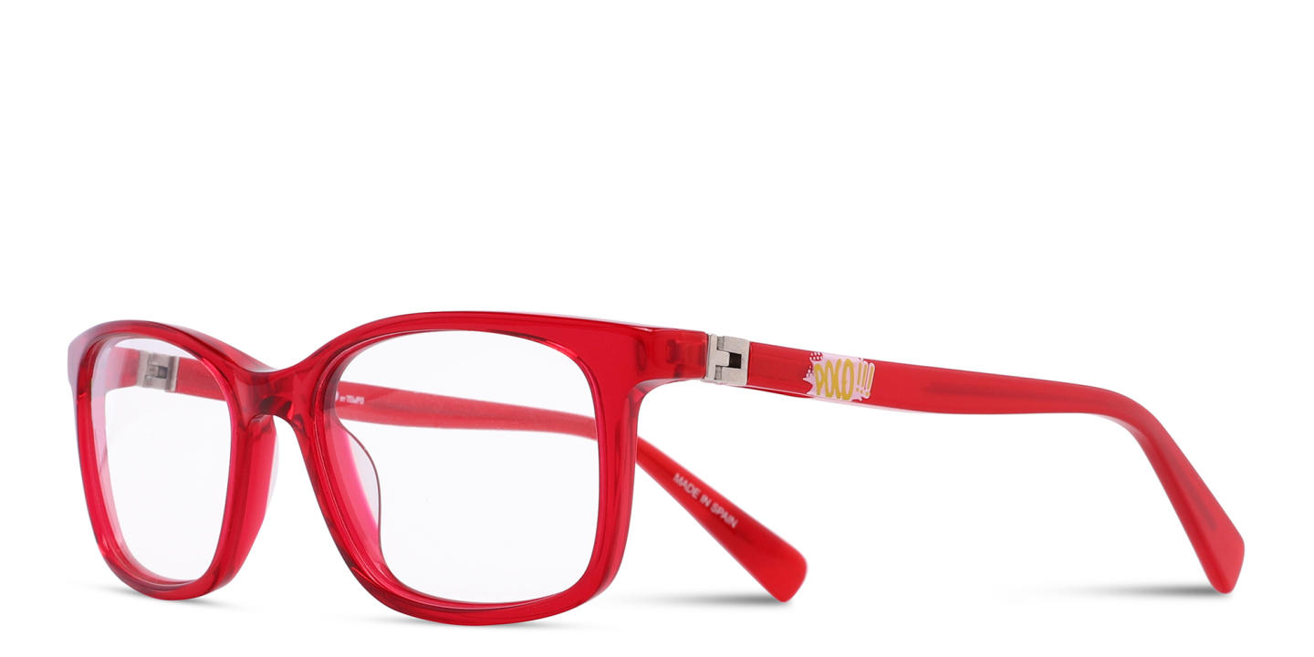 Tempo Rectangle Eyeglasses in Red – Product Photo 1