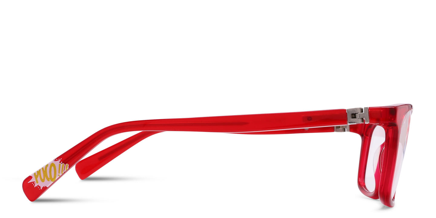 Tempo Rectangle Eyeglasses in Red – Product Photo 3