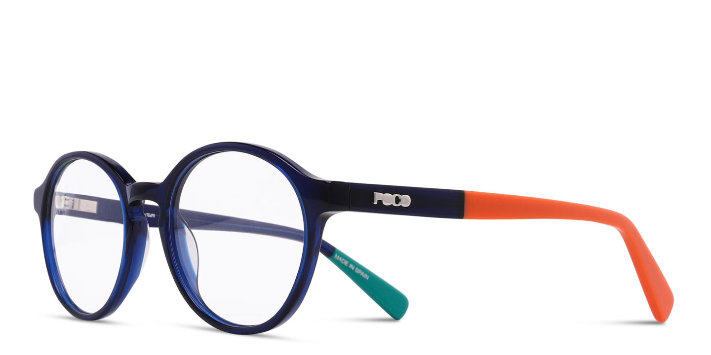 Shop Tempo Round Eyeglasses in Dark Blue online.