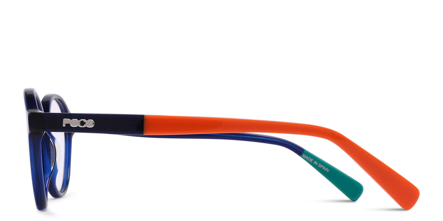 Tempo Round Eyeglasses in Dark Blue – Product Photo 2