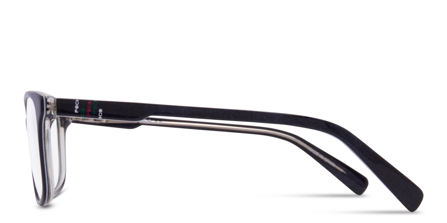 Tempo Square Eyeglasses in Black – Product Photo 2