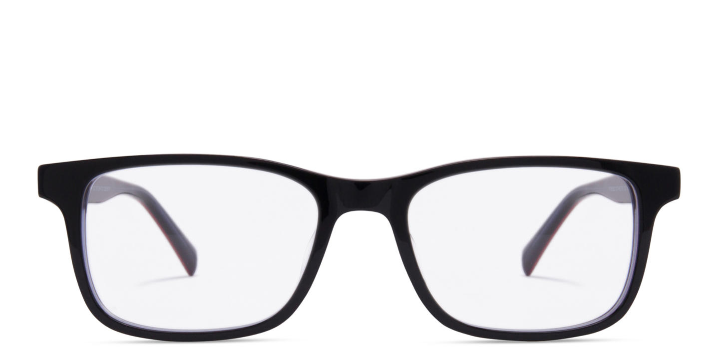 Tempo Rectangle Eyeglasses in Black – Product Photo 0