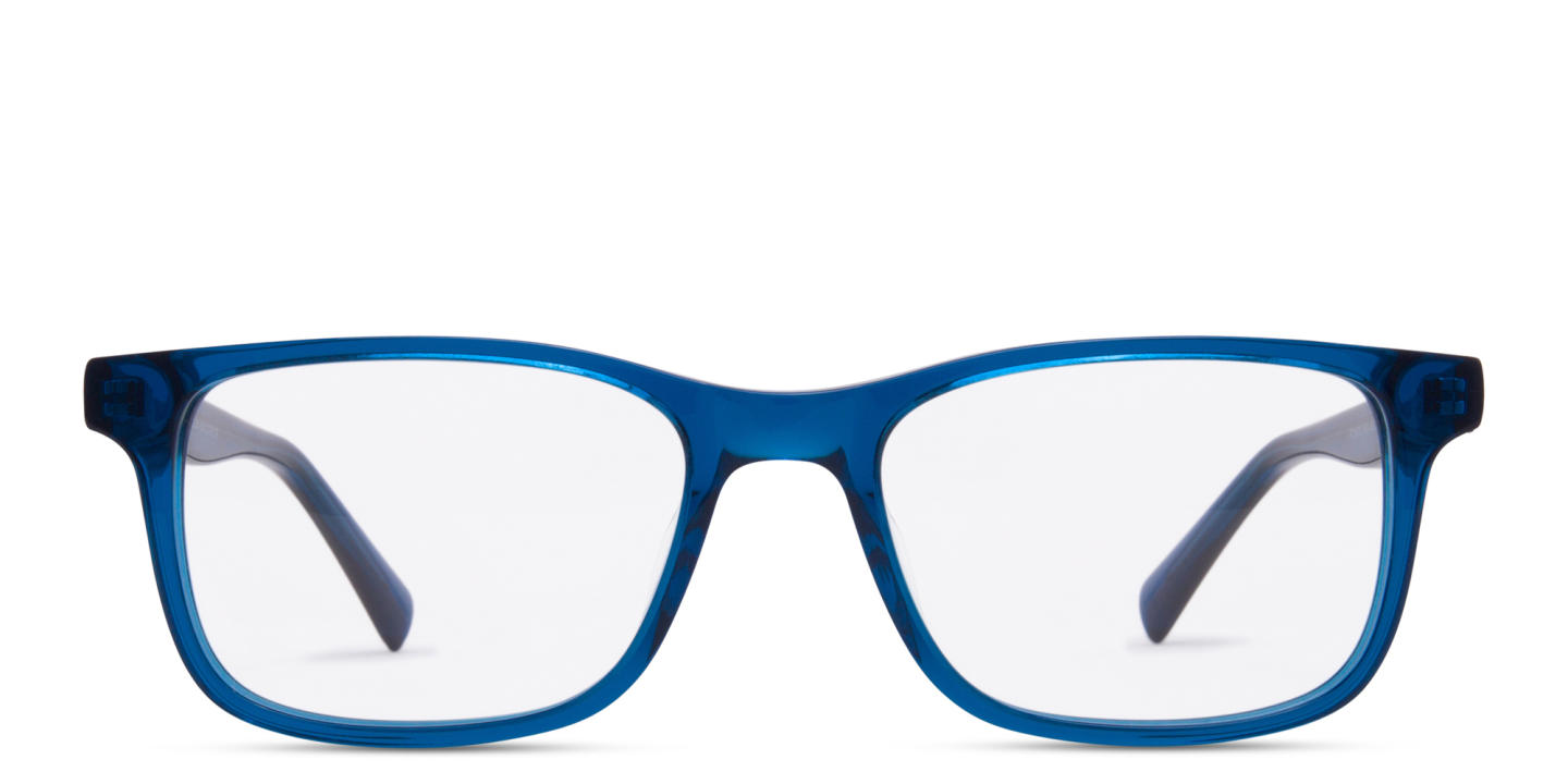 Tempo Rectangle Eyeglasses in Blue – Product Photo 0