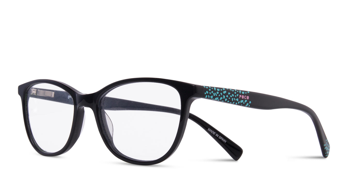 Shop Tempo Square Eyeglasses in Black online.