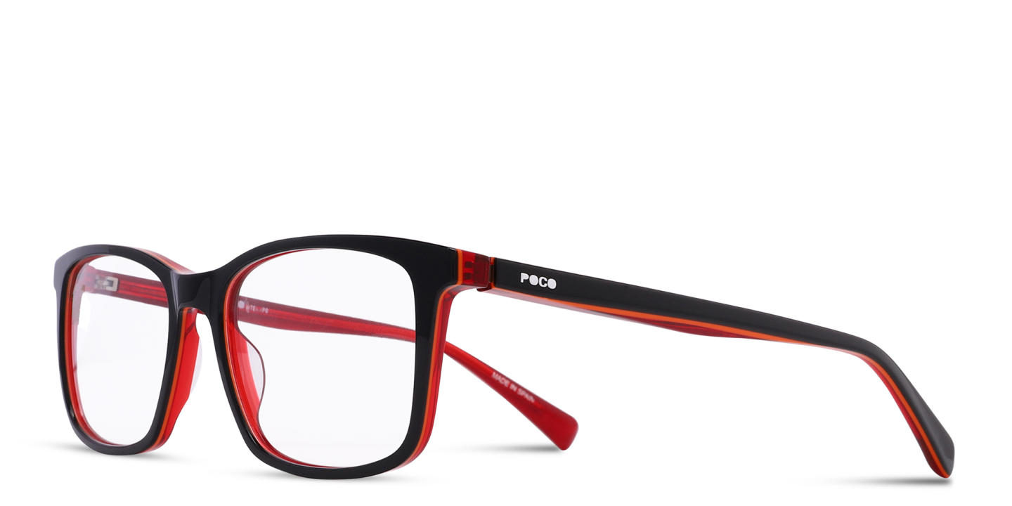 Shop Tempo Square Eyeglasses in Black online.