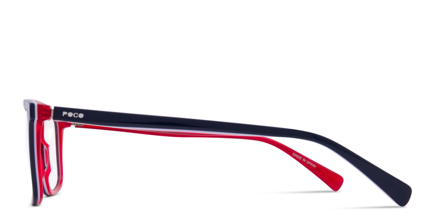 Shop Tempo Rectangle Eyeglasses in Blue online.