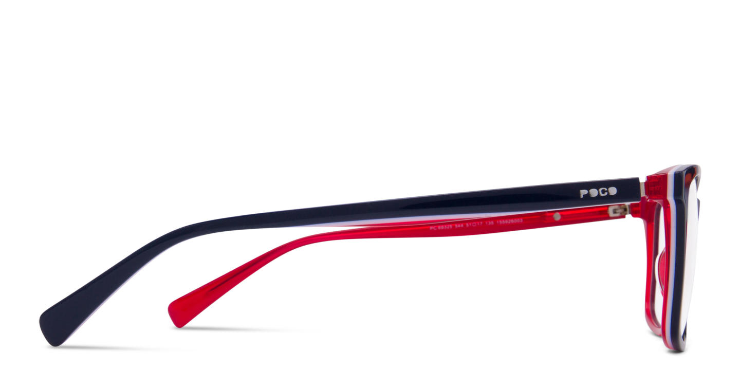 Shop Tempo Rectangle Eyeglasses in Blue online.