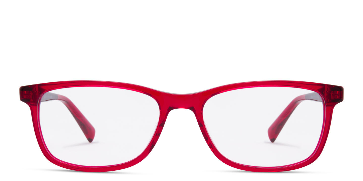 Tempo Rectangle Eyeglasses in Red – Product Photo 0