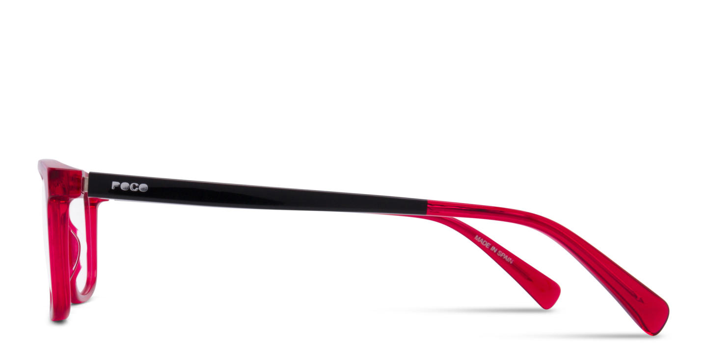 Tempo Rectangle Eyeglasses in Shiny Black – Product Photo 2