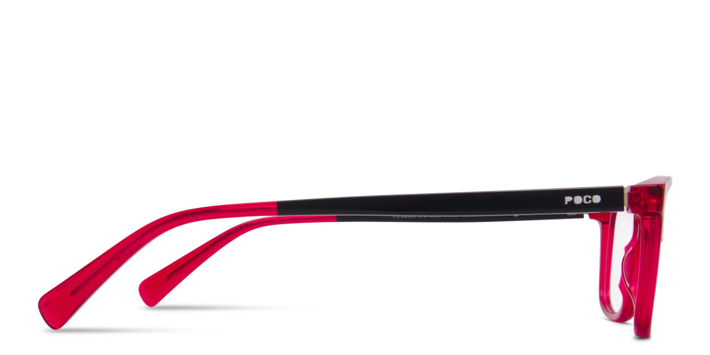 Tempo Rectangle Eyeglasses in Red – Product Photo 3
