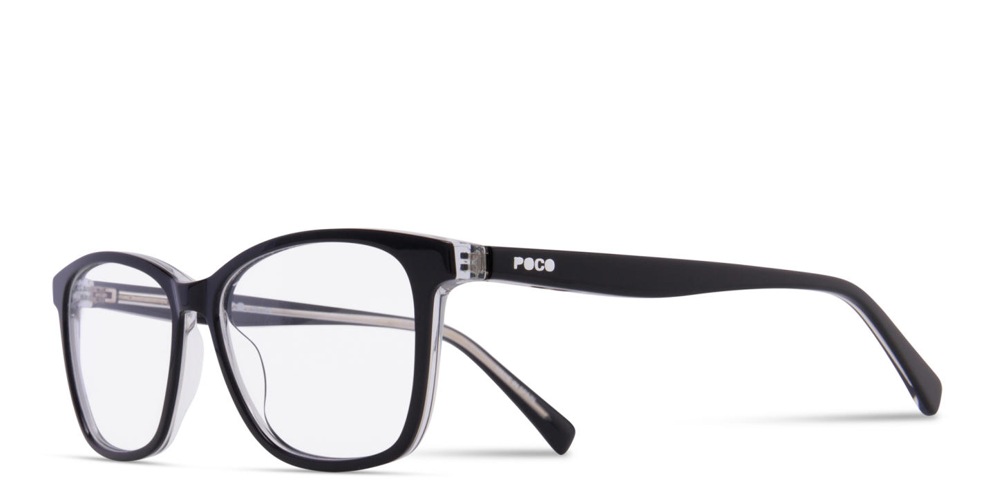 Tempo Square Eyeglasses in Black – Product Photo 1