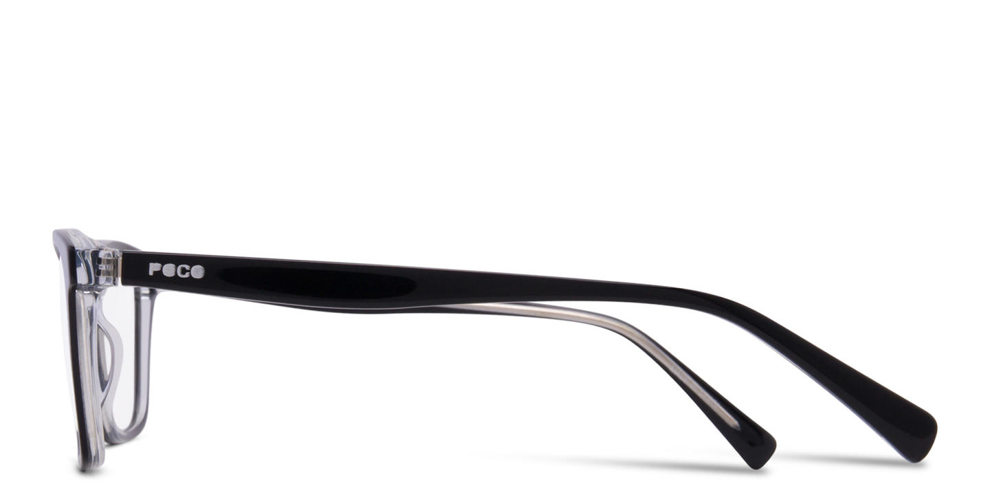 Tempo Square Eyeglasses in Black – Product Photo 2