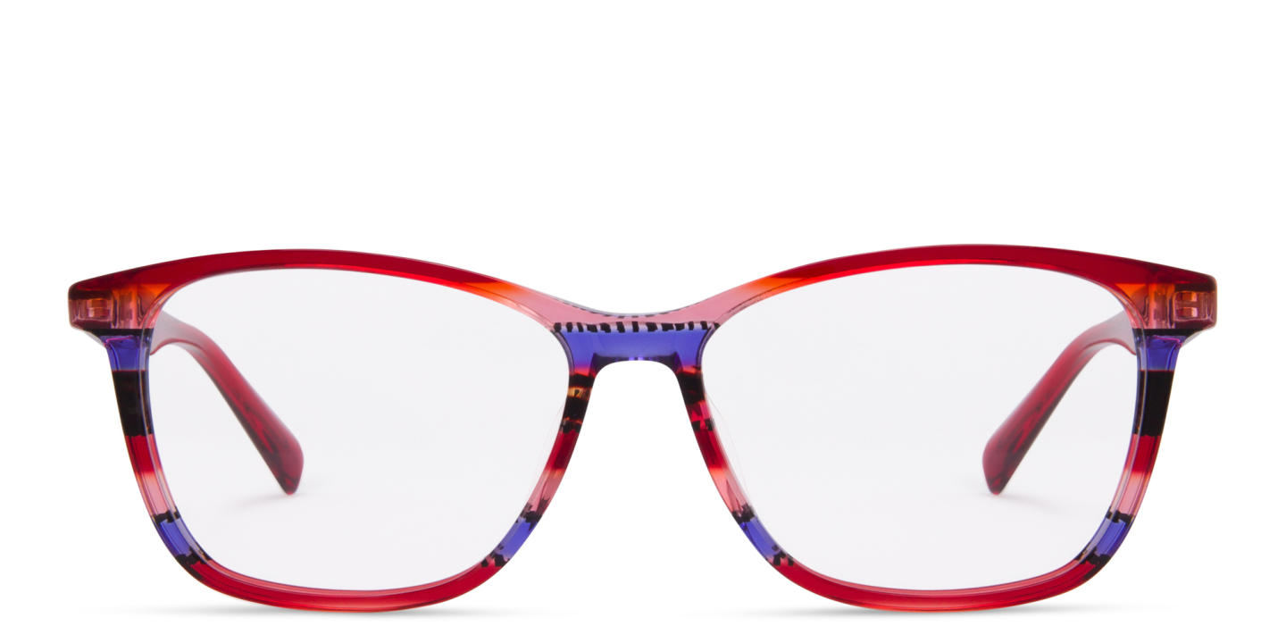 Tempo Square Eyeglasses in Red – Product Photo 0