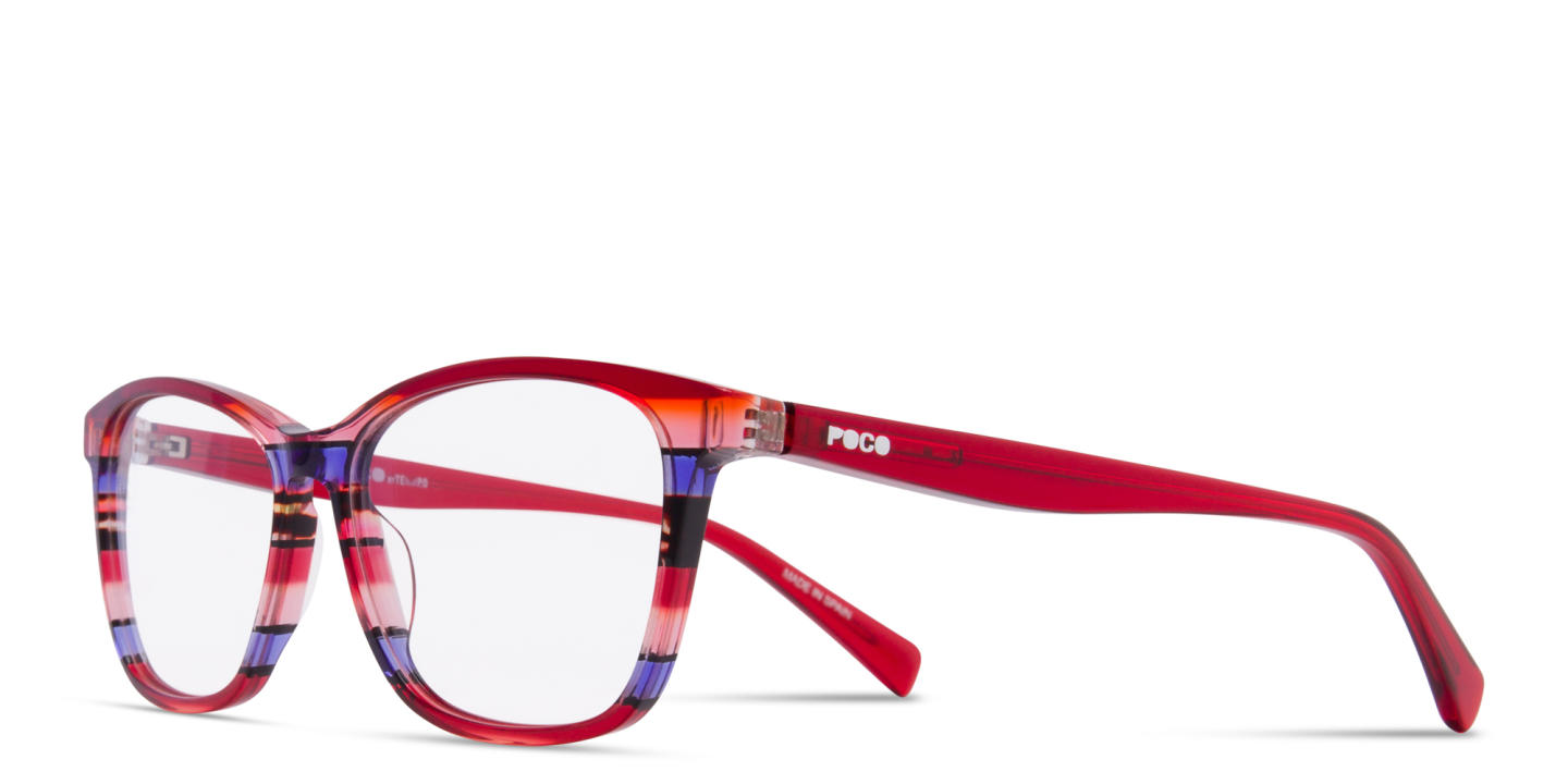 Tempo Square Eyeglasses in Red – Product Photo 1