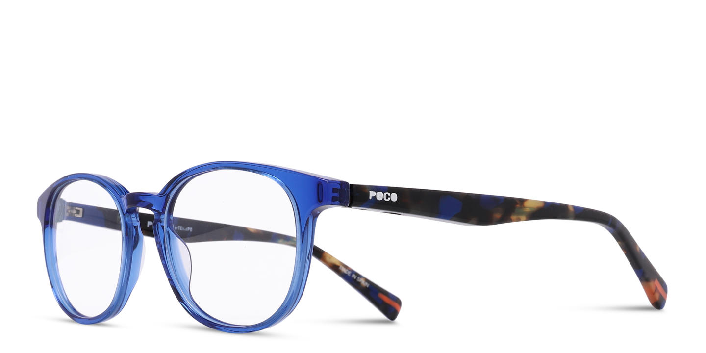 Tempo Round Eyeglasses in Blue – Product Photo 1
