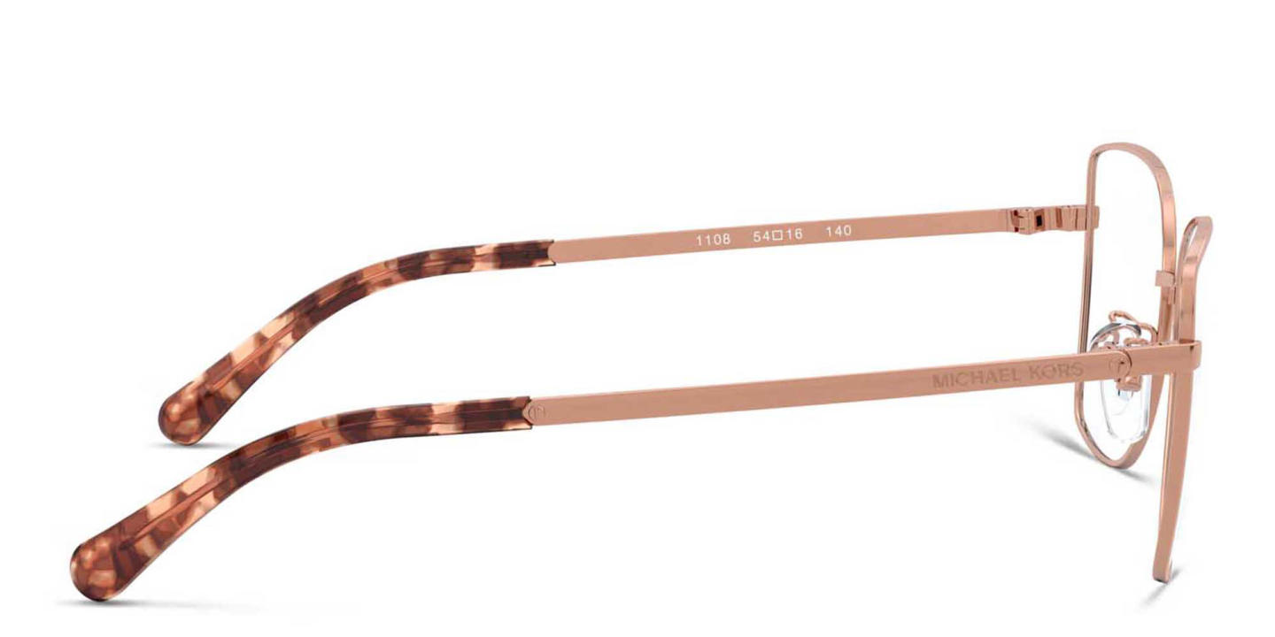 Shop Michael Kors Memphis Butterfly Eyeglasses in Rose Gold online.