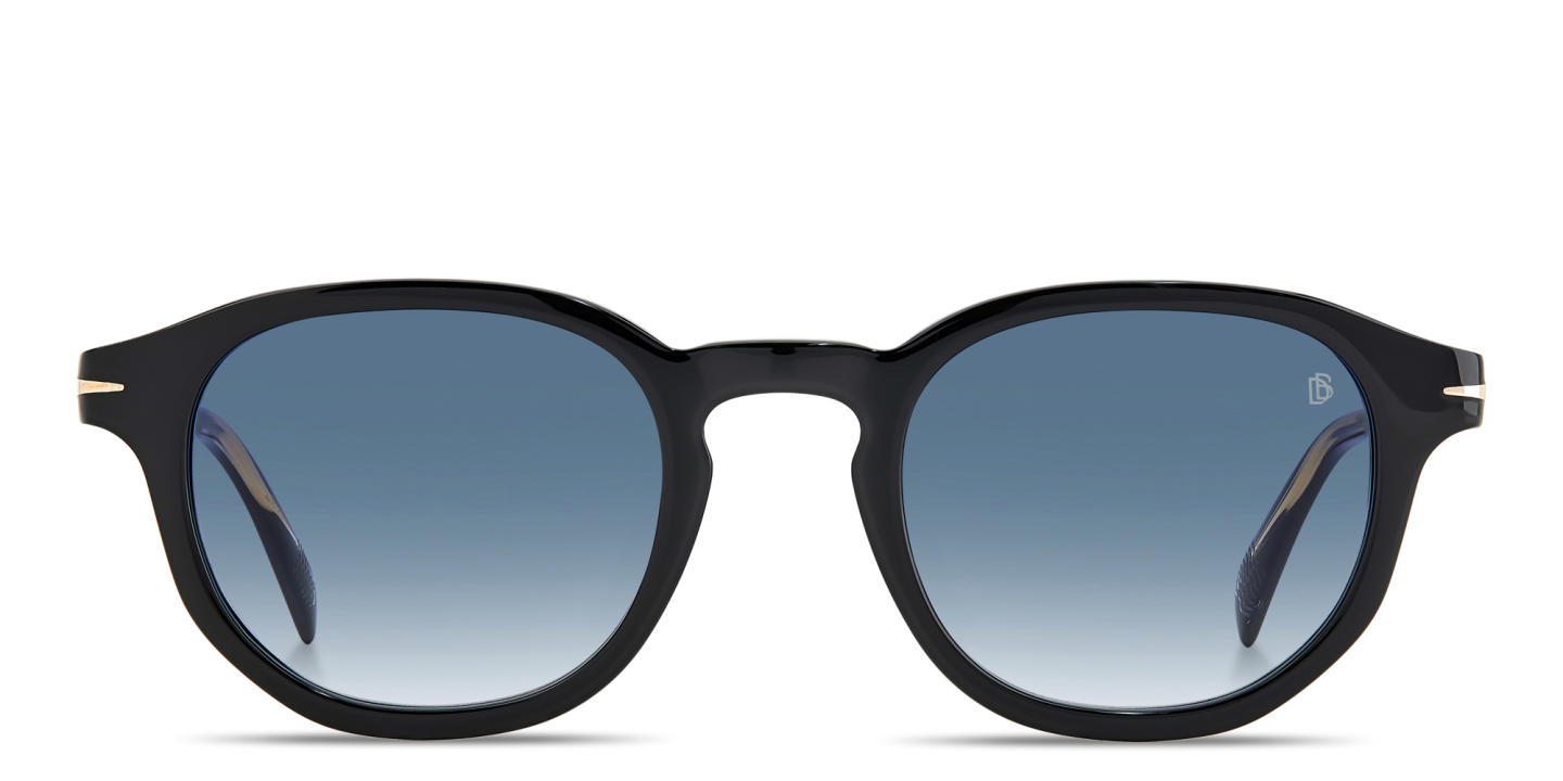 Shop DAVID BECKHAM Talisman Round Sunglasses in Black online.