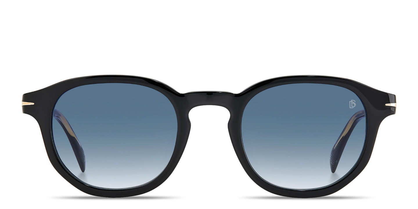 Shop DAVID BECKHAM Talisman Round Sunglasses in Matte Black online.
