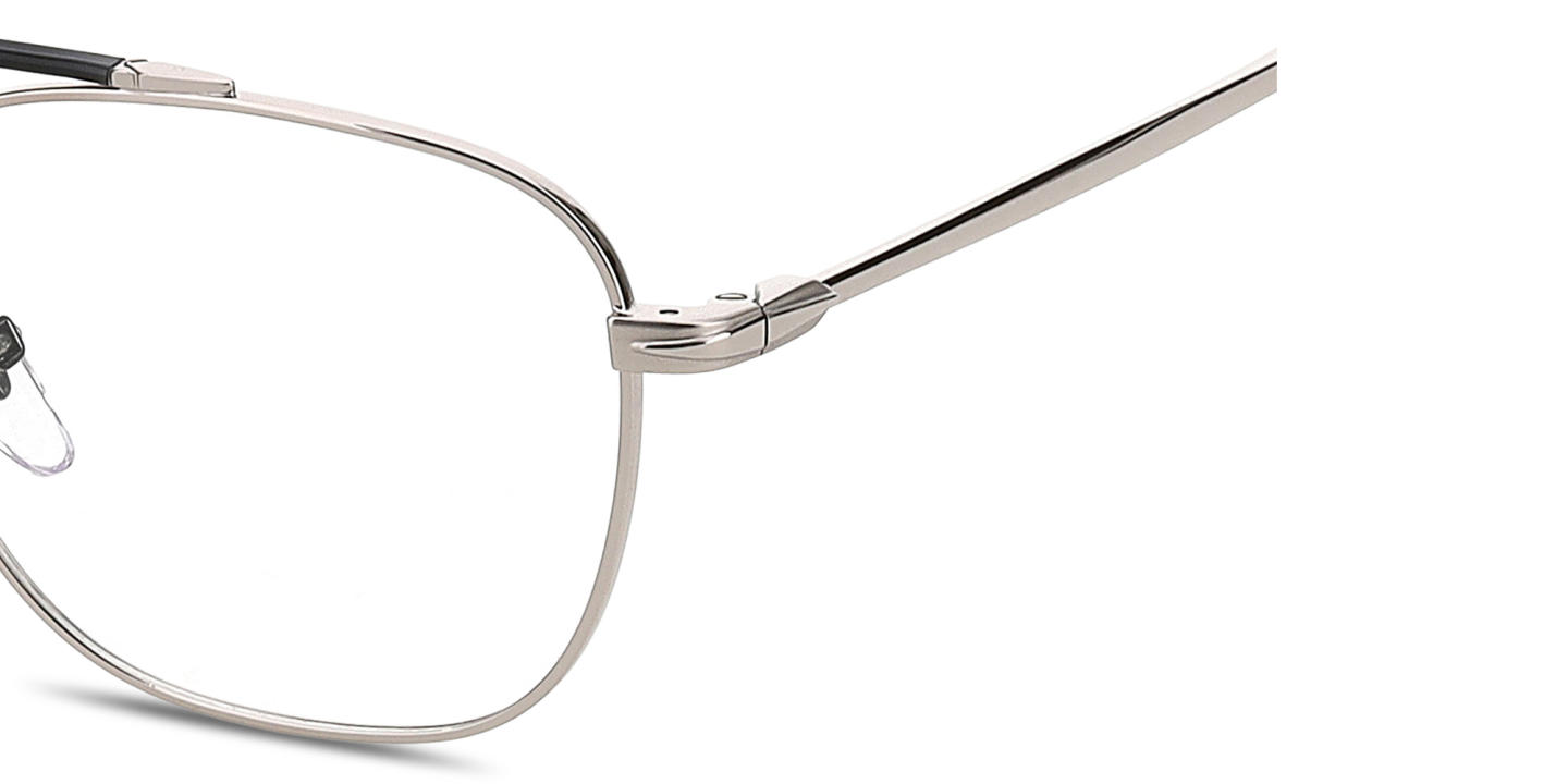Shop DAVID BECKHAM Square Eyeglasses in Ruthenium online.
