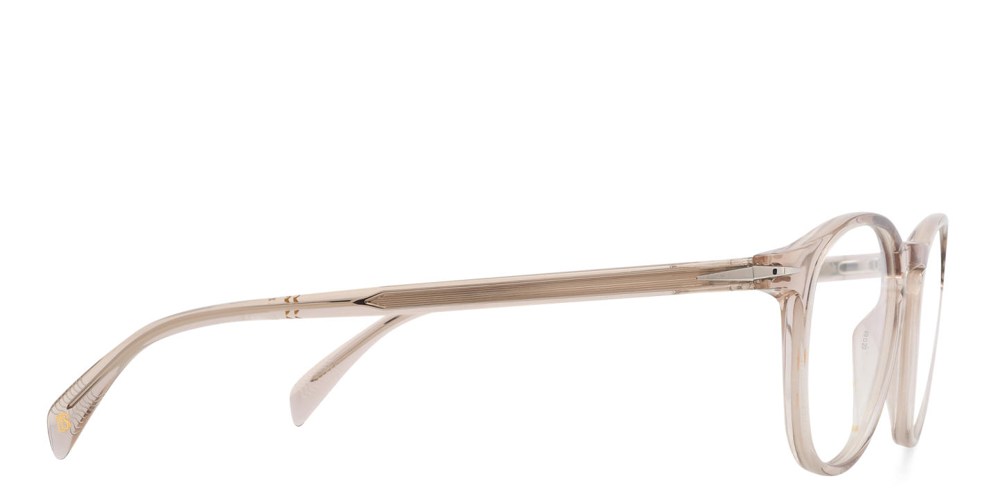 Shop DAVID BECKHAM Panthos Eyeglasses in Beige online.