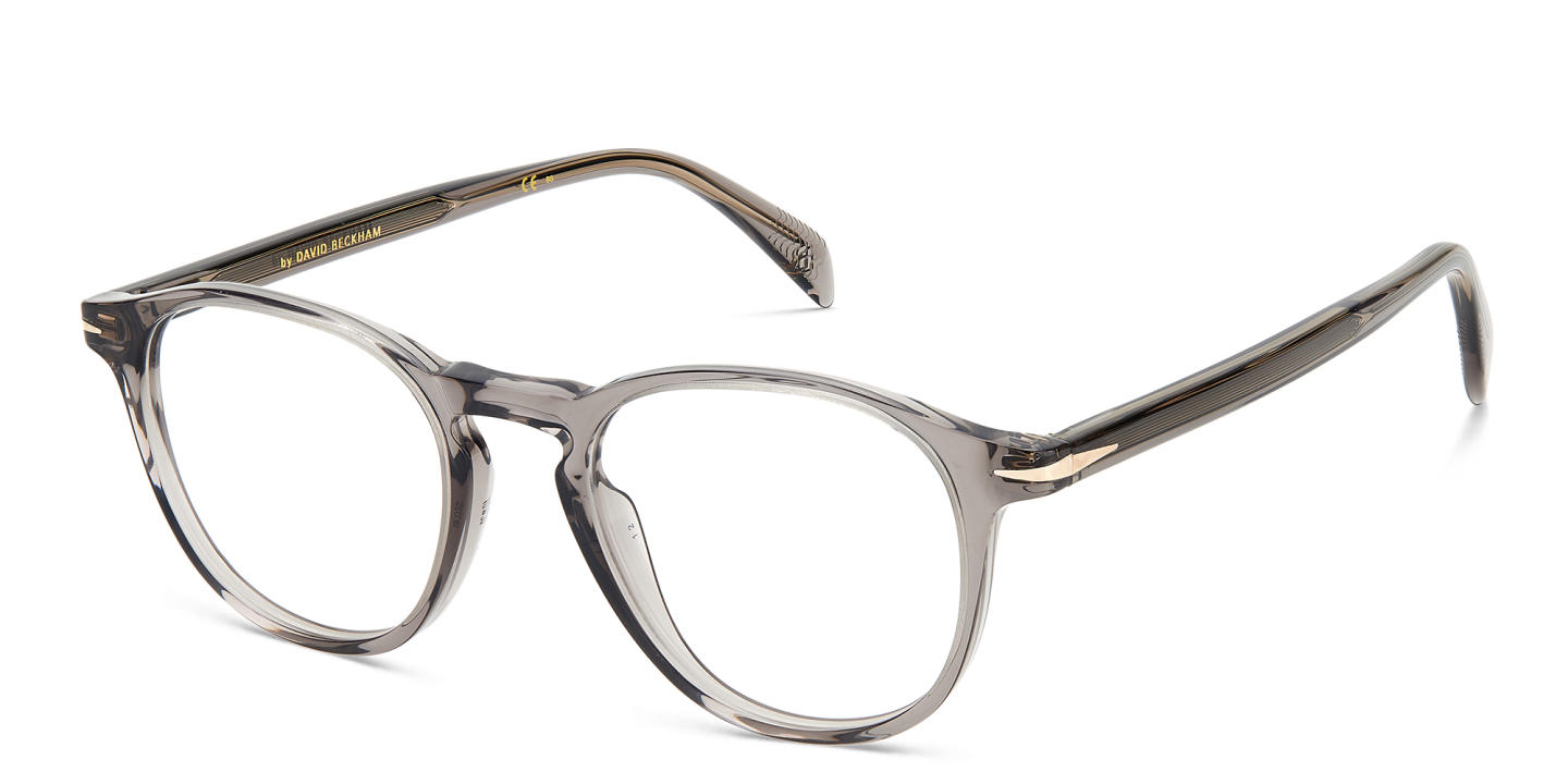 Shop DAVID BECKHAM Panthos Eyeglasses in Grey online.