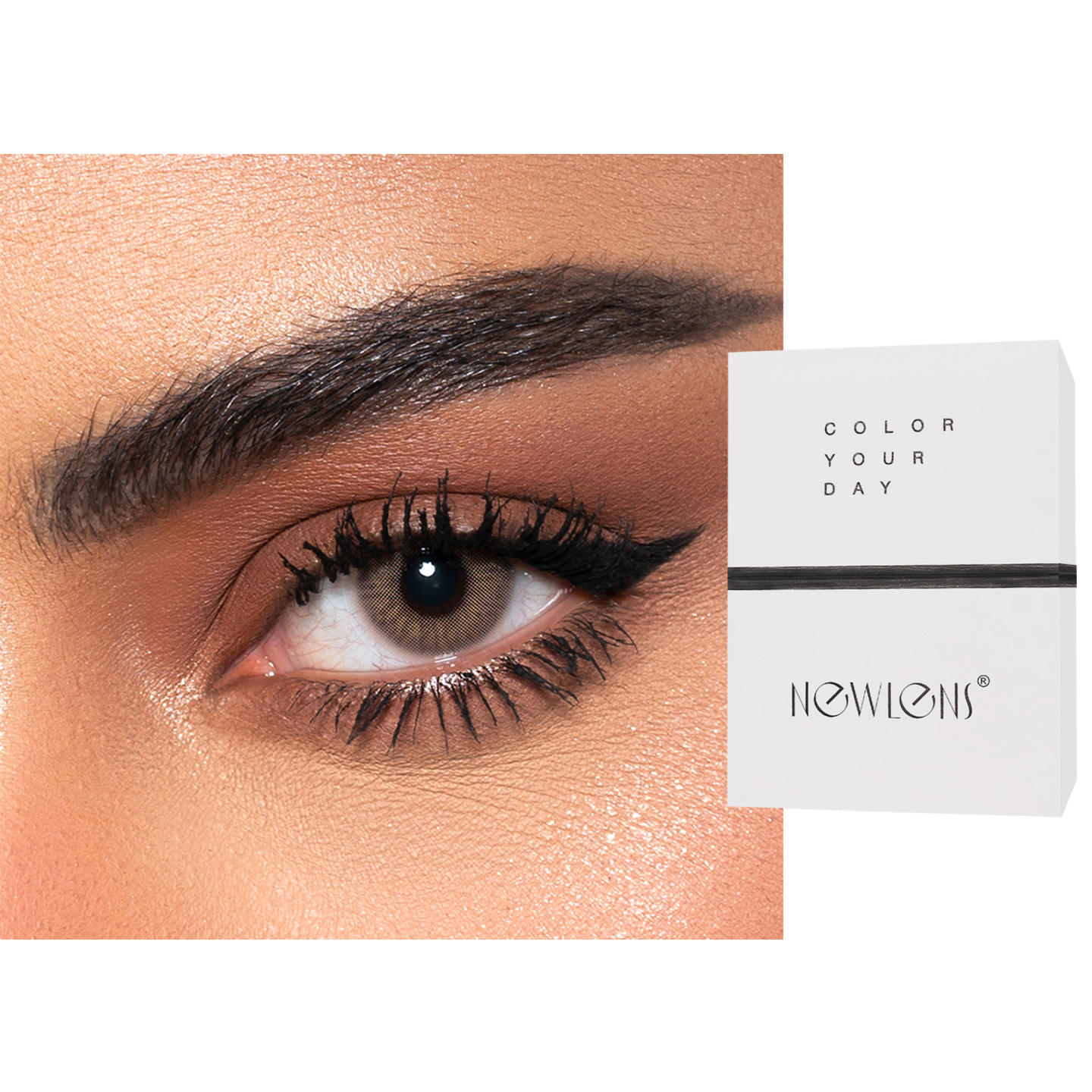 NEWLENS Monthly Color Contact Lenses - Cappuccino in Cappuccino – Product Photo 0