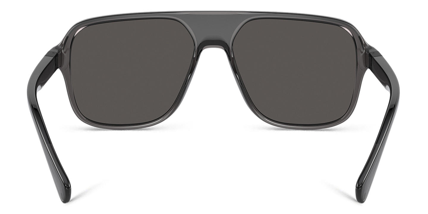 Shop Dolce & Gabbana Square Sunglasses in Transparent Grey & Black online.