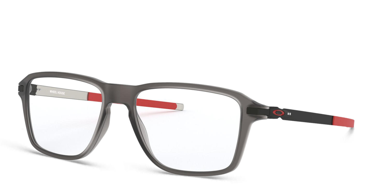Oakley Wheel House Square Eyeglasses in Satin Grey Smoke – Product Photo 2