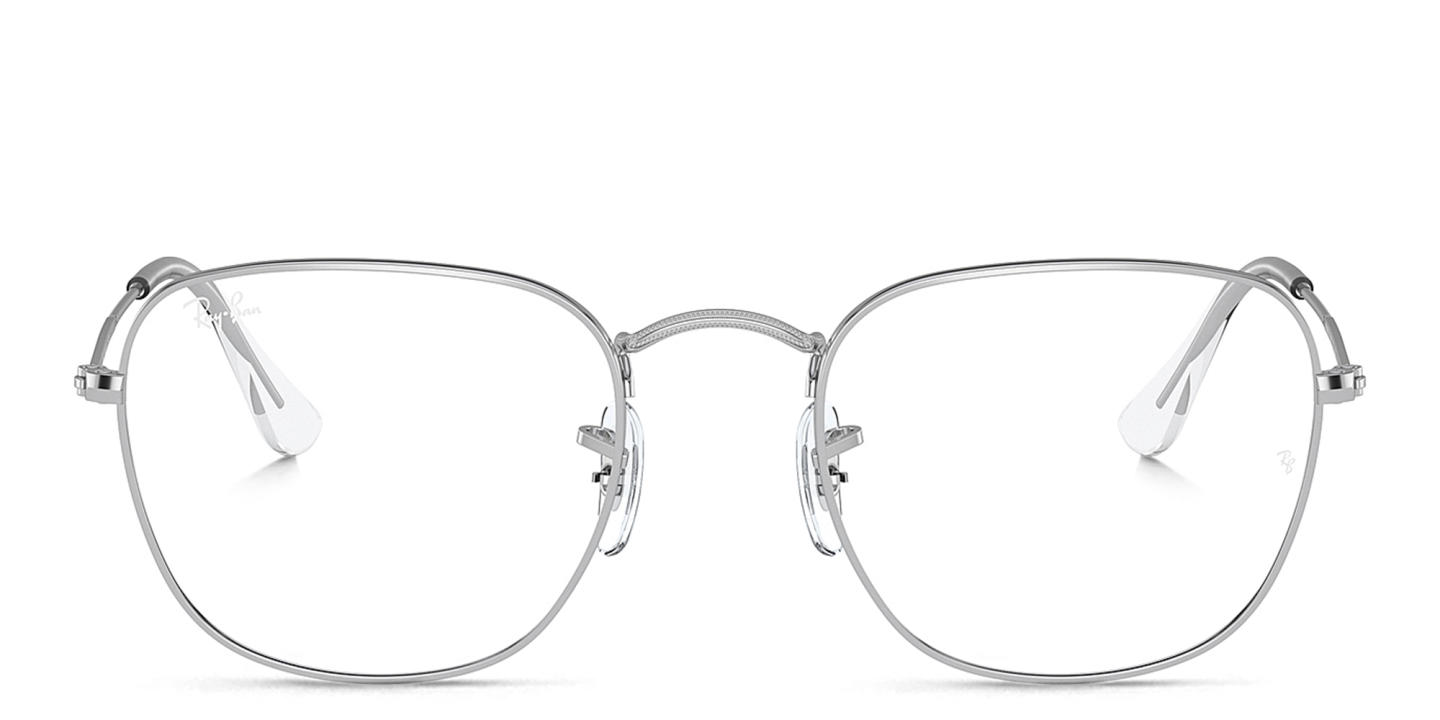 Ray-Ban Frank Unisex Square Eyeglasses in Silver – Product Photo 0