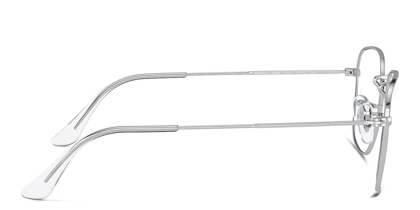 Ray-Ban Frank Unisex Square Eyeglasses in Silver – Product Photo 2