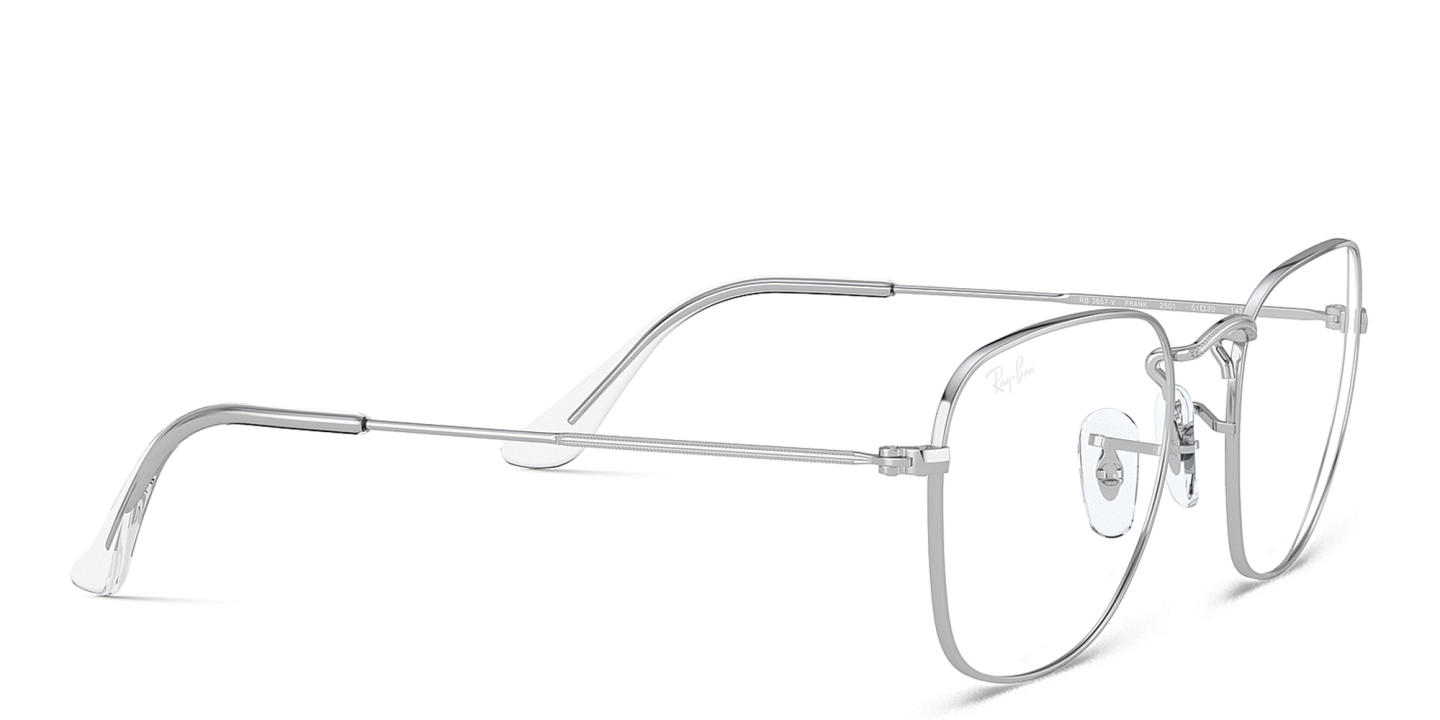 Ray-Ban Frank Unisex Square Eyeglasses in Silver – Product Photo 3
