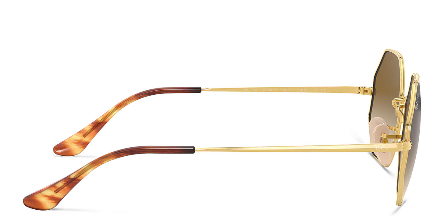 Ray-Ban Irregular Sunglasses in Gold – Product Photo 3