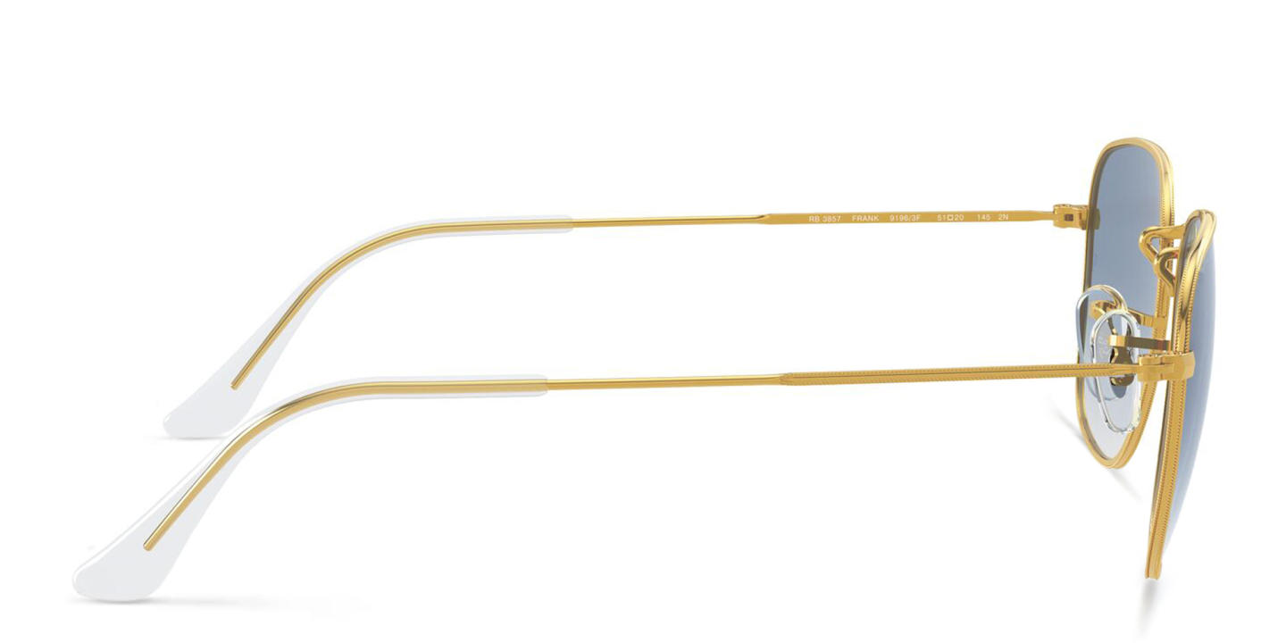 Shop Ray-Ban Frank Square Sunglasses in Polished Gold online.