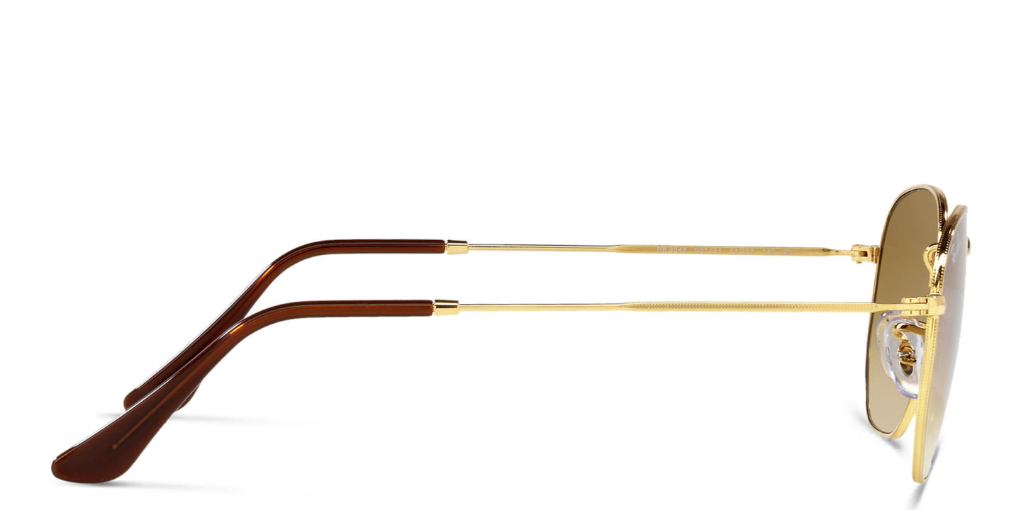 Shop Ray-Ban Hexagonal Unisex Sunglasses in Shiny Gold online.