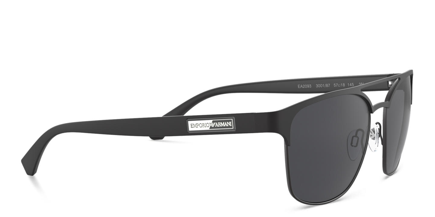 Shop Emporio Armani Square Sunglasses in Matte Black online.
