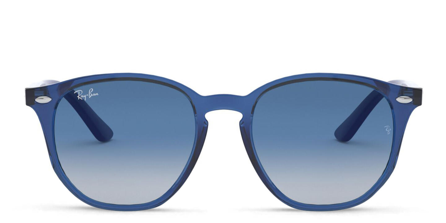 Ray-Ban Junior Kids Irregular Sunglasses in Transparent Blue – Product Photo 0