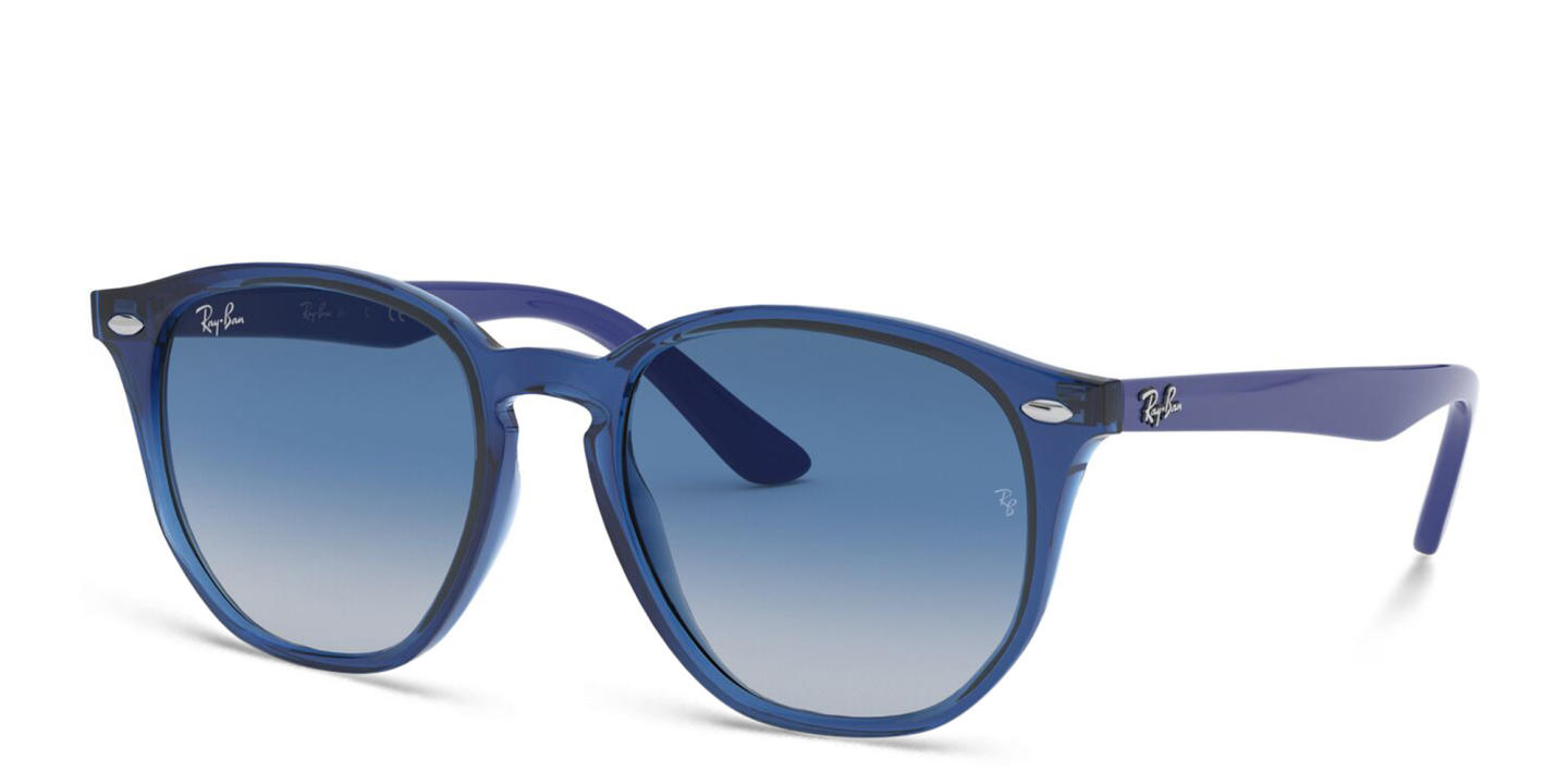 Ray-Ban Junior Kids Irregular Sunglasses in Transparent Blue – Product Photo 1